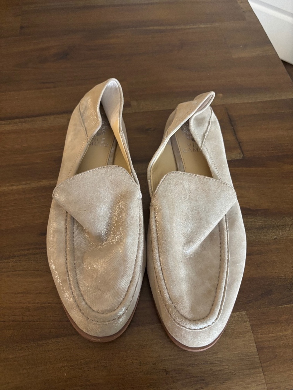 Vince Camuto silver flats